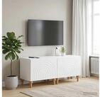 vidaXL TV-Board vidaXL TV-Schrank Hochglanz Wei&szlig; Holzwerkstoff