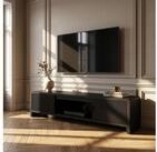 en.casa TV-Schrank &raquo;Lukkodso&laquo; mit 3 F&auml;chern und 2 T&uuml;ren 150x40x40 cm Schwarz