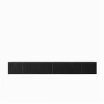 Masseno Lowboard LIVO 300 cm TV-Schrank mit 4 T&uuml;ren Wei&szlig; schwarz|wei&szlig; 300 cm...