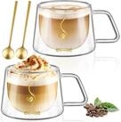 LuxusKollektion Latte-Macchiato-Glas Doppelwandige Kaffeegl&auml;ser 350ml Latte