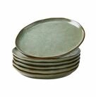 Mirabeau Geschirr-Set Dessertteller 6er Set Biarr&eacute; t&uuml;rkis/braun, Steinzeug
