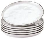 Mirabeau Geschirr-Set Dessertteller 6er Set Biarr&eacute; wei&szlig;, Steinzeug