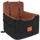 LuxusKollektion Hunde-Autositz Autositz Hunde 15kg Sicherheitsgurt Schwarz Braun