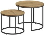 LEOBERT Couchtisch Couchtisch Rund Beistelltisch Loft Design (Set, 2-St., 2er...