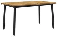 vidaXL Esstisch 140 x 70 x 75 cm Massivholz Wei&szlig; und Schwarz (1-St)