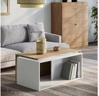 Vicco Couchtisch Paul, Wei&szlig;/Goldkraft Eiche, 90 x 48 cm (1-St)