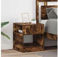 vidaXL Beistelltisch vidaXL Beistelltisch 2 stk. Ger&auml;ucherte Eiche 40,5 x 40 x...
