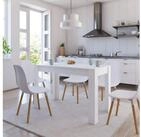 LuxusKollektion Esstisch Esstisch Esszimmertisch Holzwerkstoff 120x60x76cm Wei&szlig;