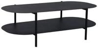 en.casa Couchtisch, &raquo;Enebakk&laquo; 112x62x40,5 cm ovale Form Schwarz