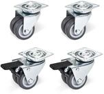 SO-TECH&reg; Schwerlastrolle Doppelte Transportrolle &Oslash; 50 mm mit Anschraubplatte...