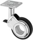 SO-TECH&reg; M&ouml;belrolle BERLIN &Oslash; 60 mm chrom / schwarz Design Lenkrolle,...