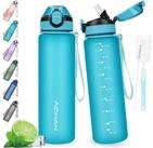 AOHAN Trinkflasche Trinkflasche 1L auslaufsicher Klappdeckel BPA-frei Stroh