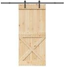 vidaXL Schiebet&uuml;r Schiebet&uuml;r NARVIK 100 x 210 cm (213,5 cm) Nat&uuml;rlich und...