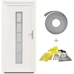 vidaXL Haust&uuml;r 98 x 208 cm Haust&uuml;r Vordert&uuml;r Wei&szlig; 98x208 cm PVC Kunststoff...
