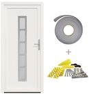 vidaXL Haust&uuml;r 88 x 200 cm Haust&uuml;r Vordert&uuml;r Wei&szlig; 88x200 cm PVC Kunststoff...