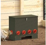 vidaXL Futterspender H&uuml;hnerf&uuml;tterer Olivgr&uuml;n 60,5 x 29 x 51 cm 25 kg