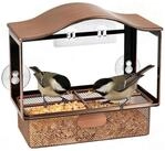LuxusKollektion Futterhaus Metall Fenster Vogelfutterspender Brown