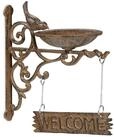 relaxdays Vogeltr&auml;nke Gusseisen WELCOME 0.43 l