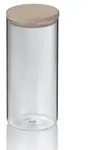 kela Vorratsdose Amelie, Glas, matte Optik, 1,5 L, Holzdeckel, Silikondichtung...