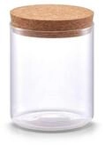 Zeller Present Deckel Vorratsglas m. Korkdeckel, 650 ml, Glas/Kork, transparent,