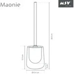 MSV WC-Reinigungsb&uuml;rste MSV WC-B&uuml;rste mit Halter, Keramik, Maonie, Petrol, matt
