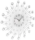 relaxdays Wanduhr Diamant &Oslash; 50 cm schwarz|silberfarben