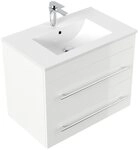 Posseik Badm&ouml;bel-Set Badm&ouml;bel Waschplatz "Artemis 750" wei&szlig; Hochglanz