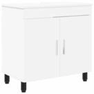 vidaXL Badezimmerspiegelschrank Waschtisch Wei&szlig; 60 x 35 x 60 cm Holzwerkstoff...