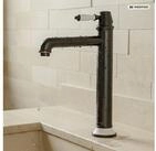 PaulGurkes Waschtischarmatur F&uuml;r Aufsatzwaschbecken, Messing schwarz,