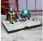 Spetebo Weihnachtsstadt LED Weihnachtsstadt im Buch - 21,5 cm, Beleuchtete