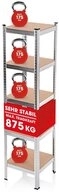 EASYmaxx Schwerlastregal 180x40x40 cm, 875 kg Traglast, 175 kg pro Ebene,...