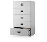 Jan Nowak Aktenschrank Metall Kartotekschrank 5 Schubladen SARA V5 XL 90 cm...