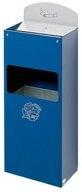 PROREGAL&reg; Aschenbecher Robuster Wandascher Schild 4L 55x14,5x22cm Blau