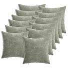 vidaXL Kissenbezug Kissenbezug 12 stk. HEERLEN Gr&uuml;n 40 x 40 cm Chenille-Stoff,...