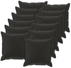 vidaXL Kissenbezug Kissenbezug 12 stk. HOUTEN Schwarz 45 x 45 cm Polyester, (12