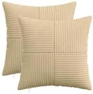 vidaXL Kissenbez&uuml;ge vidaXL Kissenbezug 2 pcs ALMELO Grau-Gr&uuml;n 50 x 50 cm Cord