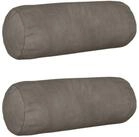 vidaXL Kissenbezug Kissenbezug 2 pcs HEERLEN Hellgrau &Oslash; 15 x 40 cm Samt, (2...