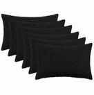 vidaXL Kissenbez&uuml;ge vidaXL Kissenbezug 6 pcs HEERLEN Schwarz 40 x 60 cm Boucl&eacute;