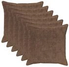 vidaXL Kissenbezug Kissenbezug 6 stk. HOUTEN Hellbraun 80 x 80 cm, (6 St&uuml;ck)