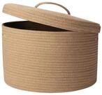 LuxusKollektion W&auml;schekorb W&auml;schekorb Decken Deckel 32L Seil faltbar Jute mit