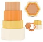 BIECO Stapelspielzeug Bieco Silikon Baby Stapelspiel Chocolate Bliss