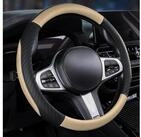 LuxusKollektion Lenkradbezug Lenkradbezug Mikrofaser 37-38cm rutschfest Beige in