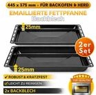 ICQN Backblech 445 x 375 x 25 mm, Emaille, (2-St), Passend f&uuml;r Whirlpool, Ignis,