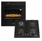 KB Elements Backofen-Set Einbaubackofen 60 cm mit Gaskochfeld 4 Flammig, Air Fry