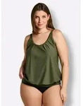 Sheego Tankini-Top Tankini-Oberteil &Auml;rmellos gr&uuml;n 40