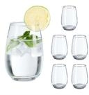 relaxdays Gl&auml;ser-Set Trinkgl&auml;ser 6er Set, 6-tlg., Glas, 400ml