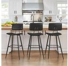 LuxusKollektion Barhocker Barhocker 3er Set h&ouml;henverstellbar Fu&szlig;st&uuml;tze