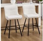 LuxusKollektion Barhocker Barhocker 2er Chenille Barstuhl Thekenhocker...