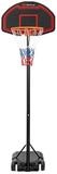 COSTWAY Basketballst&auml;nder 155 - 210cm Basketballkorb, rollbar, In/Outdoor