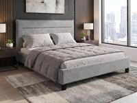 Beautysofa Polsterbett MANE 160x200 cm Grau (Cloud 83) mit Kopfteil (modernes